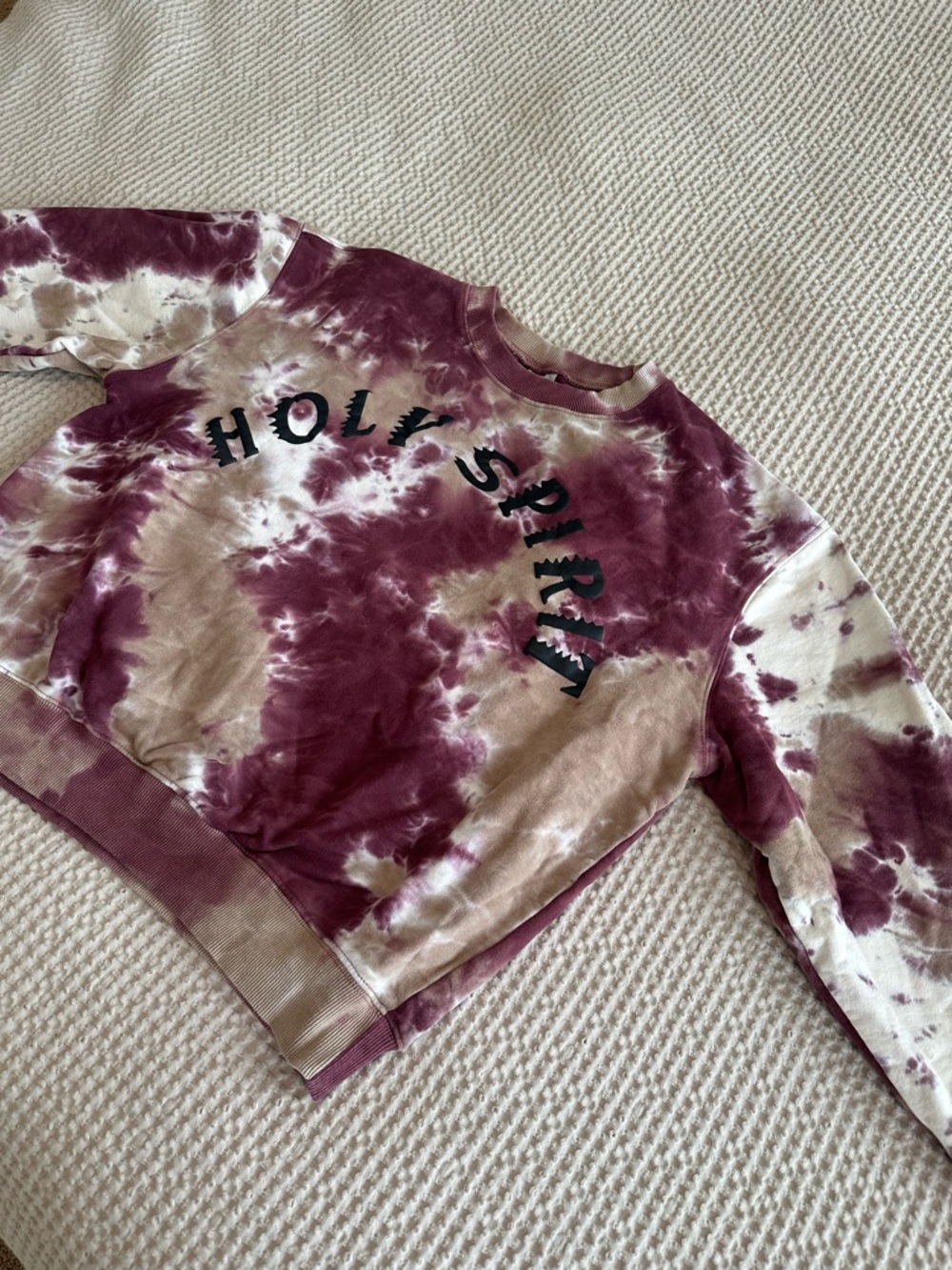 Yeezy Mauve And Tan Tie-Dye Crewneck Sweater View 6